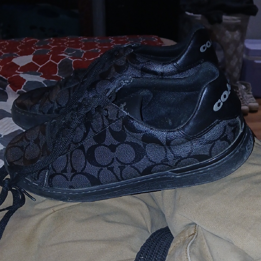 Coach Black Patterned Sneakers